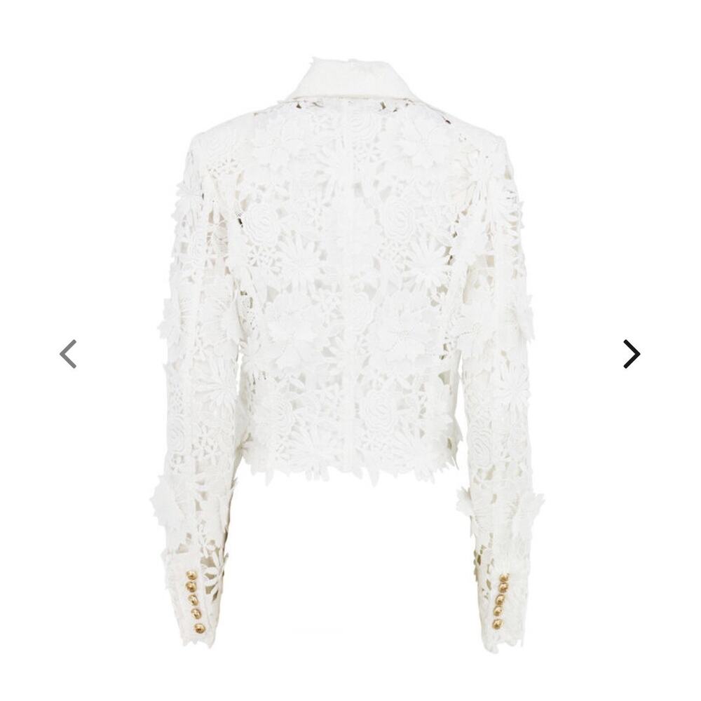 Generation Love Oliver 3D Lace Cropped Jacket White size XS - Picture 2 of 7